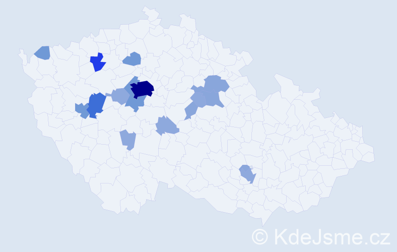 Příjmení: 'Špác', počet výskytů 45 v celé ČR