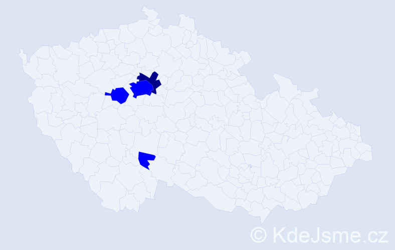 Příjmení: 'Filecová', počet výskytů 5 v celé ČR