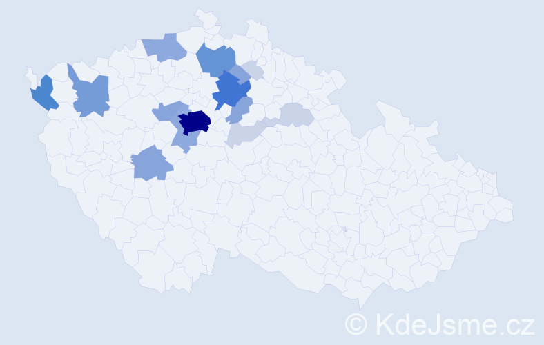 Příjmení: 'Duka', počet výskytů 56 v celé ČR