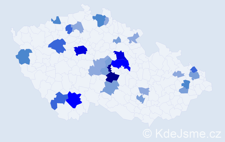 Příjmení: 'Bolech', počet výskytů 78 v celé ČR