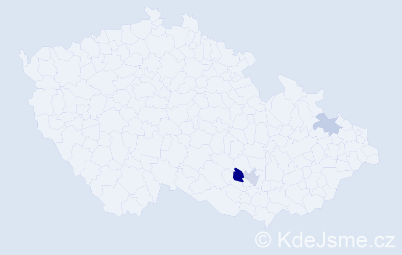 Příjmení: 'Khul', počet výskytů 6 v celé ČR
