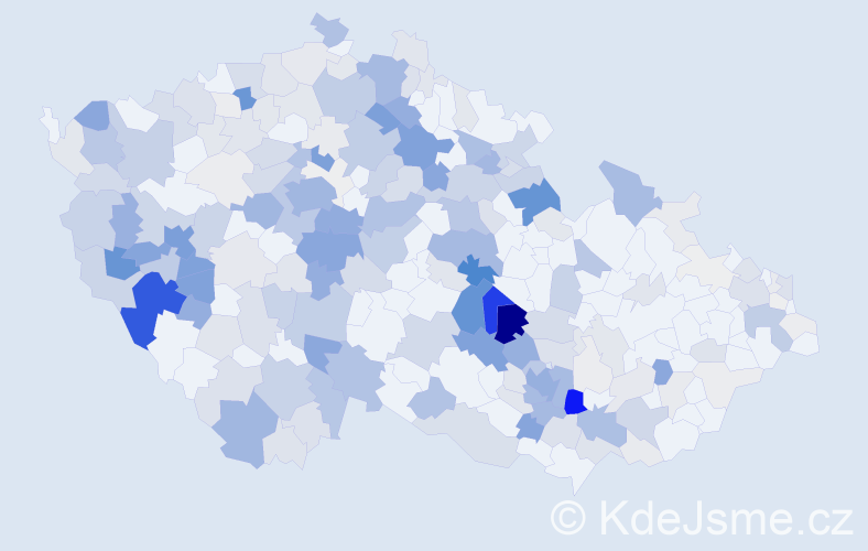 Příjmení: 'Palečková', počet výskytů 1004 v celé ČR