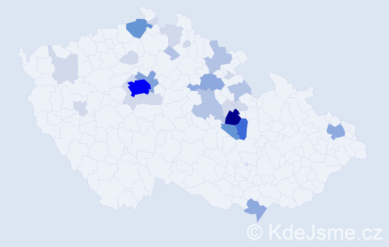 Příjmení: 'Sedliská', počet výskytů 86 v celé ČR
