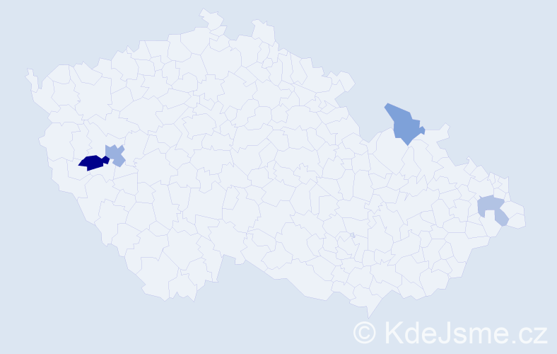 Příjmení: 'Galdun', počet výskytů 6 v celé ČR