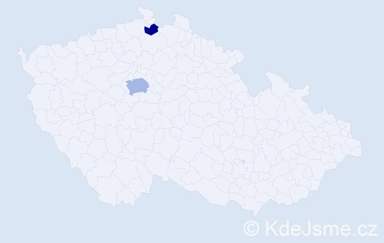 Příjmení: 'Samuelson', počet výskytů 5 v celé ČR