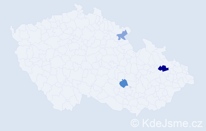 Příjmení: 'Klanert', počet výskytů 3 v celé ČR