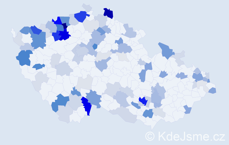 Příjmení: 'Filo', počet výskytů 372 v celé ČR