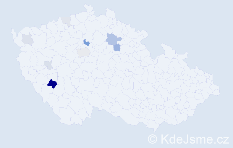 Příjmení: 'Capratová', počet výskytů 18 v celé ČR