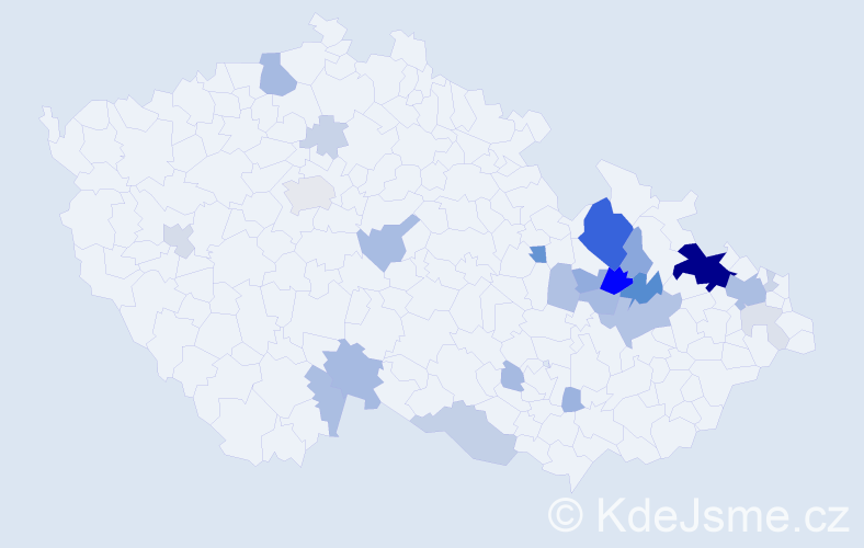Příjmení: 'Beilová', počet výskytů 82 v celé ČR