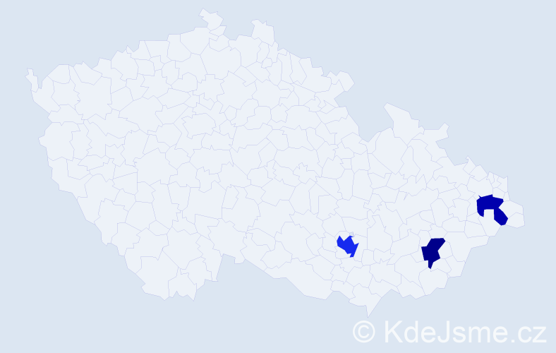 Příjmení: 'Černoevičová', počet výskytů 4 v celé ČR