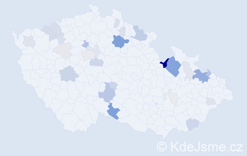 Příjmení: 'Luksová', počet výskytů 97 v celé ČR