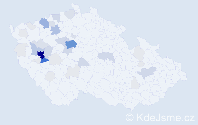 Příjmení: 'Kotora', počet výskytů 146 v celé ČR