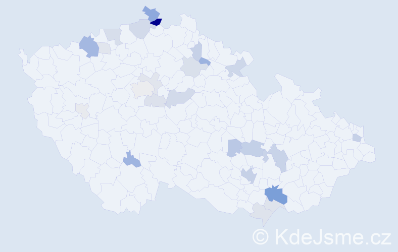 Příjmení: 'Vavrincová', počet výskytů 63 v celé ČR