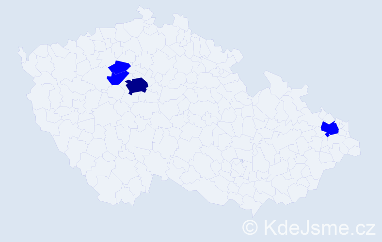 Příjmení: 'Taskov', počet výskytů 5 v celé ČR