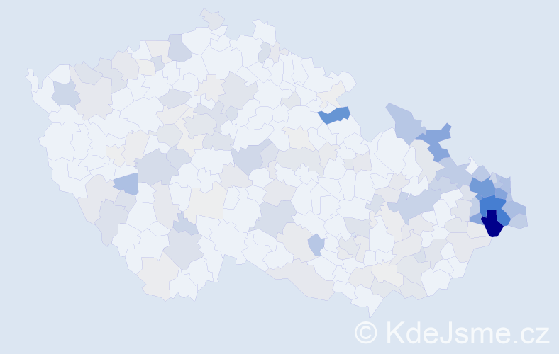 Příjmení: 'Kubala', počet výskytů 678 v celé ČR