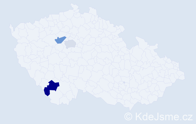 Příjmení: 'Parušev', počet výskytů 3 v celé ČR
