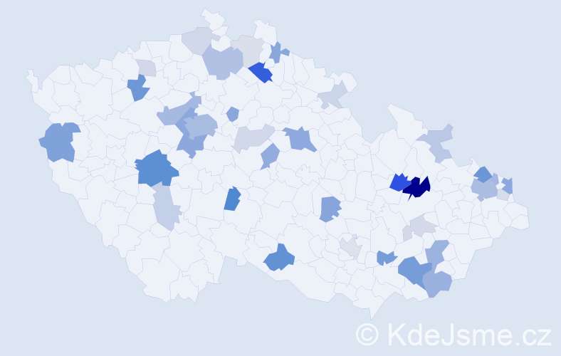 Příjmení: 'Bakošová', počet výskytů 99 v celé ČR