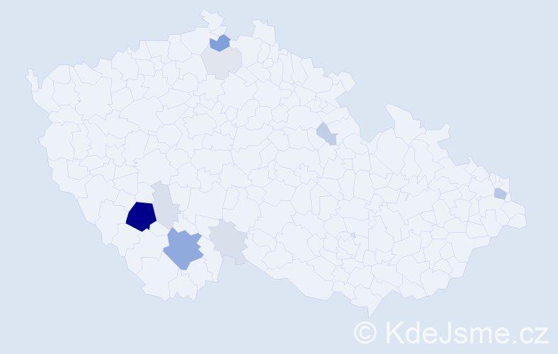 Příjmení: 'Křešničková', počet výskytů 39 v celé ČR