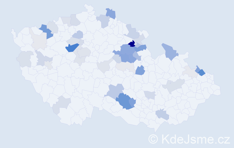 Příjmení: 'Velcová', počet výskytů 179 v celé ČR