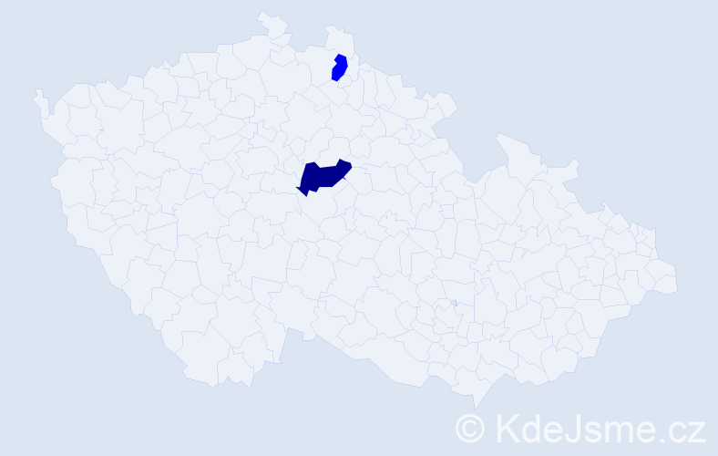 Příjmení: 'Burďáčková', počet výskytů 3 v celé ČR