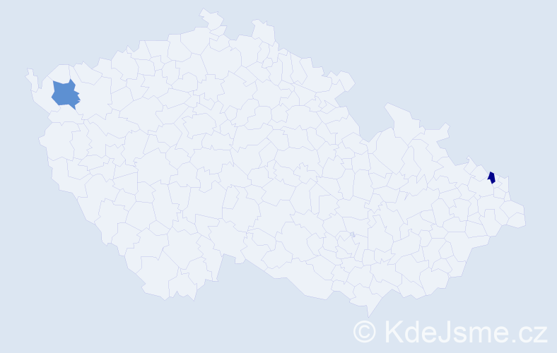 Příjmení: 'Anastasiadisová', počet výskytů 2 v celé ČR