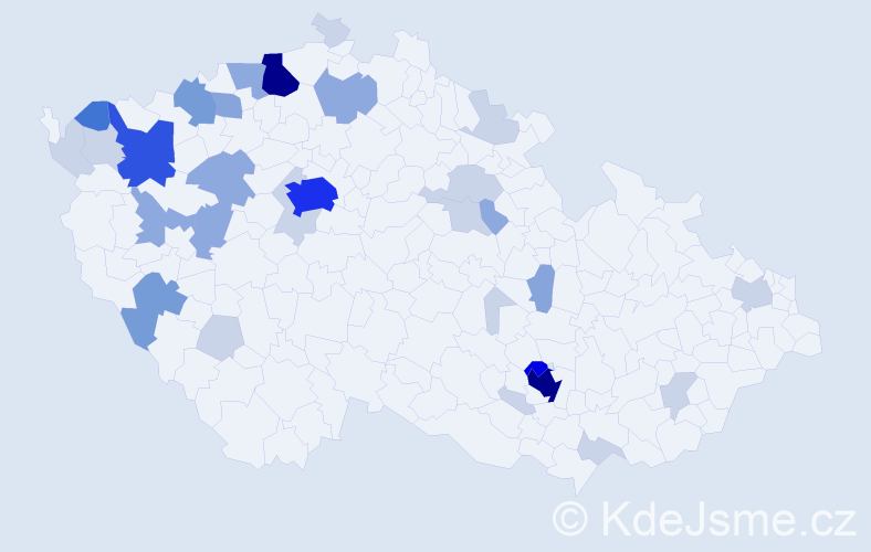 Příjmení: 'Sattler', počet výskytů 100 v celé ČR