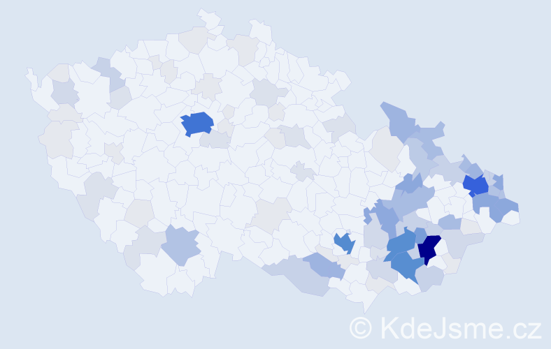 Příjmení: 'Adamík', počet výskytů 398 v celé ČR