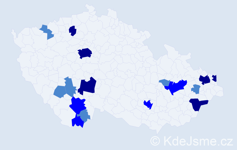 Příjmení: 'Slamka', počet výskytů 32 v celé ČR