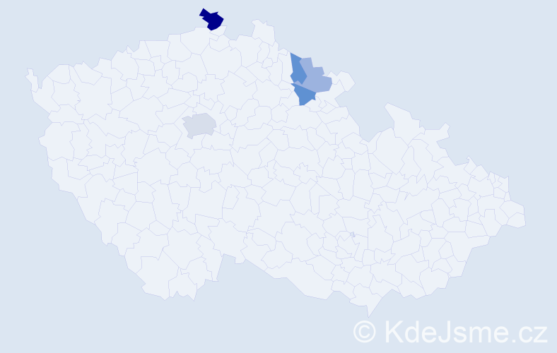 Příjmení: 'Stumper', počet výskytů 9 v celé ČR