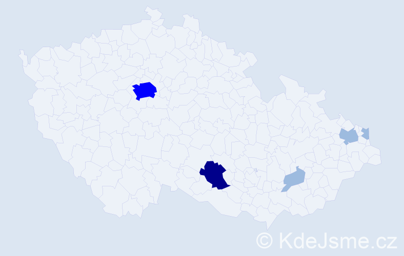 Příjmení: 'Kormúth', počet výskytů 10 v celé ČR