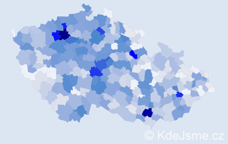 Příjmení: 'Charvát', počet výskytů 2943 v celé ČR