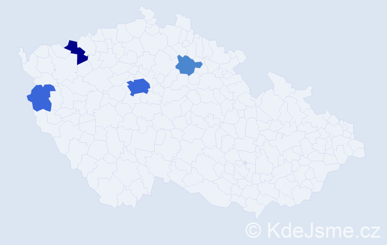 Příjmení: 'Kostur', počet výskytů 18 v celé ČR