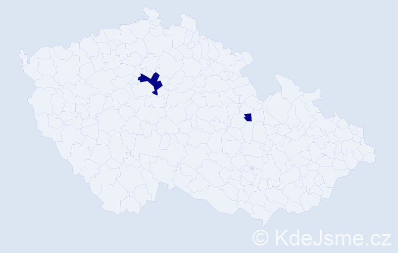 Příjmení: 'Vojtaško', počet výskytů 2 v celé ČR