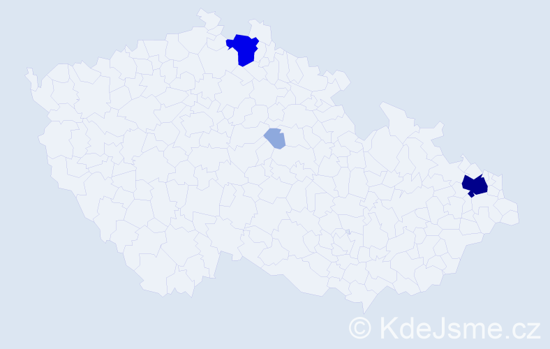 Příjmení: 'Giza', počet výskytů 12 v celé ČR