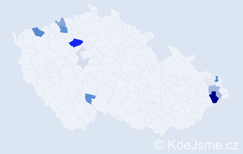Příjmení: 'Fedič', počet výskytů 34 v celé ČR
