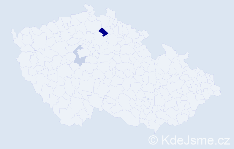 Příjmení: 'Neckar', počet výskytů 3 v celé ČR