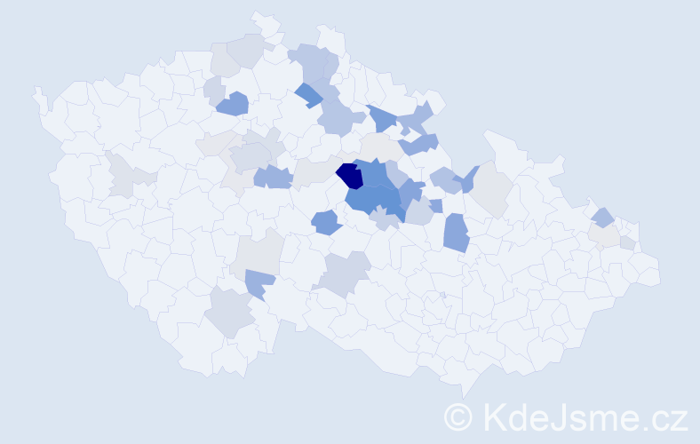 Příjmení: 'Hruša', počet výskytů 149 v celé ČR