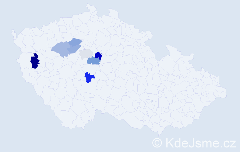 Příjmení: 'Churánek', počet výskytů 14 v celé ČR
