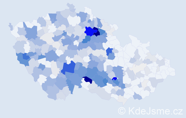 Příjmení: 'Kazdová', počet výskytů 1071 v celé ČR