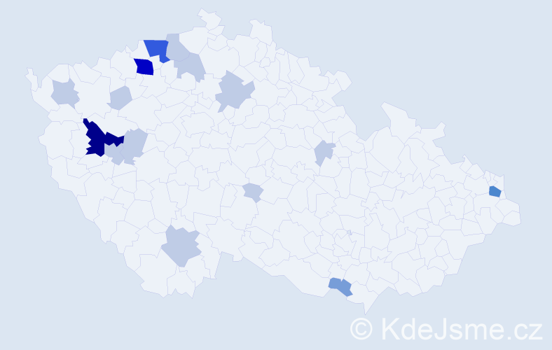 Příjmení: 'Tipanová', počet výskytů 43 v celé ČR