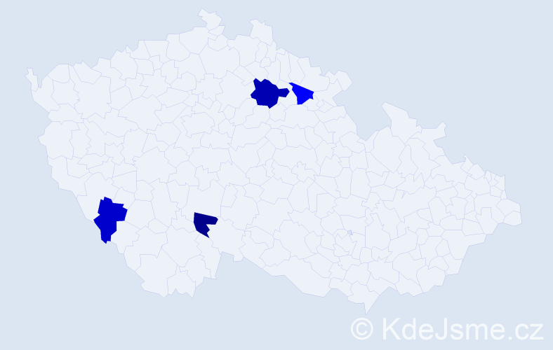 Příjmení: 'Fugl', počet výskytů 5 v celé ČR