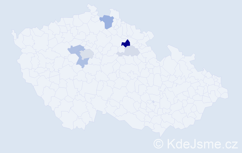 Příjmení: 'Maxmilián', počet výskytů 16 v celé ČR