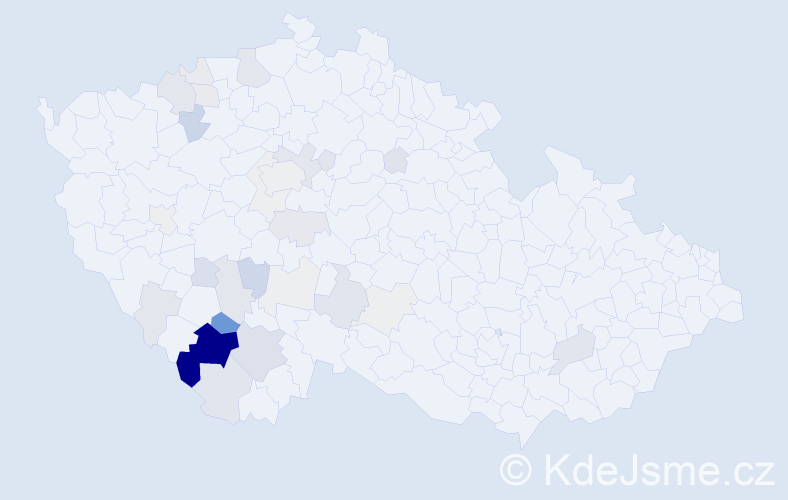 Příjmení: 'Nachlinger', počet výskytů 106 v celé ČR