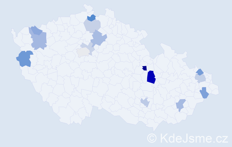 Příjmení: 'Tutsch', počet výskytů 32 v celé ČR