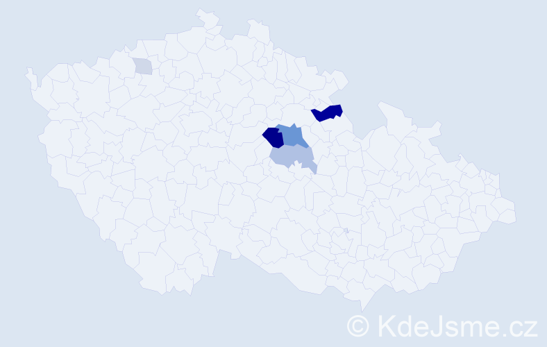 Příjmení: 'Šaravcová', počet výskytů 19 v celé ČR