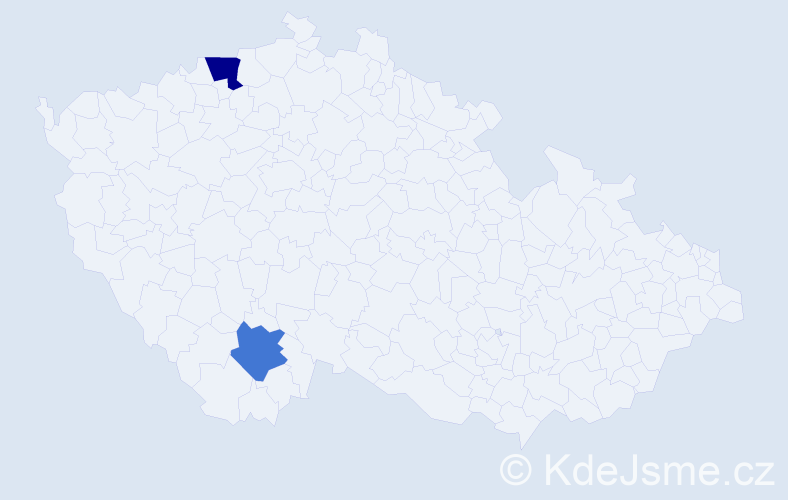 Příjmení: 'Ribolová', počet výskytů 5 v celé ČR