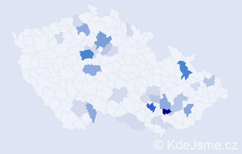 Příjmení: 'Venera', počet výskytů 89 v celé ČR