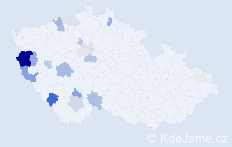 Příjmení: 'Laznová', počet výskytů 51 v celé ČR