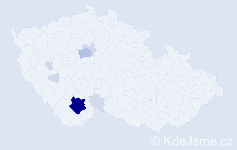 Příjmení: 'Irrová', počet výskytů 22 v celé ČR