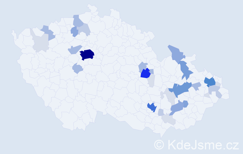 Příjmení: 'Rosypal', počet výskytů 118 v celé ČR